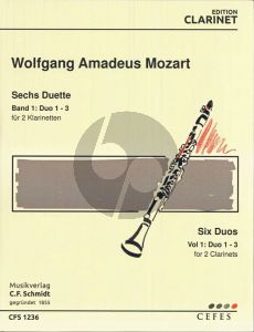 Mozart 6 Duette Op.70 Vol.1 No.1 - 3 fur 2 Klarinetten