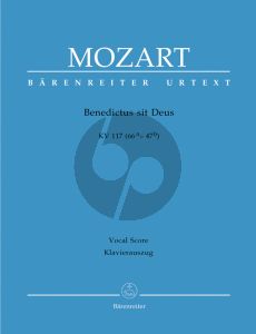 Mozart Benedictus sit Deus KV 117 (66a=47b) (Sopr.- SATB-Orch.) (Vocal Score) (Barenreiter)