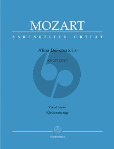 Mozart Alma Dei Creatoris KV 277 (272a) SAT Soli-SATB- 3 Tromb.-2 Vi.-Bc Vocal Score