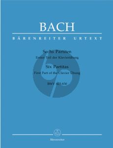 Bach 6 Partiten (erster Teil der Klavierubung) BWV 825 - 830 for Harpsichord or Piano (Edition Without Fingering) (edited by R.Douglas Jones) (Barenreiter-Urtext)