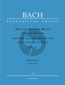 Bach J.S. Kantate BWV 130 Herr Gott, dich loben alle wir Vocal Score (Lord God, we praise Thee all of us BWV 130) (German / English)