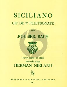 Bach Siciliano from Flute Sonata No.2 Piano Solo