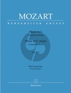 Mozart Missa C-dur KV 167 "Trinitatis Messe" SATB und Orchester (Klavierauszug) (Walter Senn)