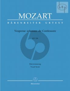 Vesperae solennes de Confessore KV 339 (Soli-Choir-Orch.) (Vocal Score)