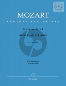 Missa Brevis F-dur KV 192 (186f) (Soli-Choir- Orch.) (Vocal Score)