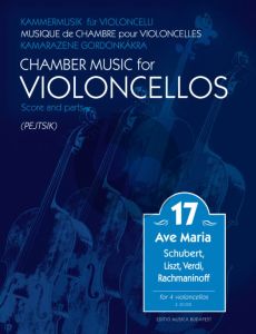 Chamber Music for violoncellos 17 (4 Violoncellos Score/Parts) (transcr, by Árpád Peltsik)