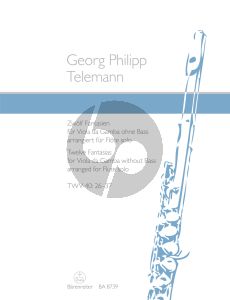 Telemann 12 Fantasias TWV 40:26–37 for Flute solo (original for Viola da Gamba without Bass) (arr. Leona Rötzsch)