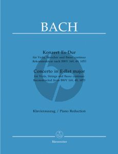 Bach Konzert Es-dur (Viola-Str.-Bc) (rekontr.nach BWV 169 - 49 - 1053 durch W.Fischer) (KA)