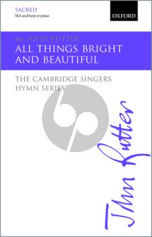 Rutter All things bright and beautiful SSA Vocal Score