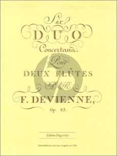 Devienne 6 Duette Op.83 fur 2 Floten (Stimmen)