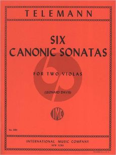 Telemann 6 Canonic Sonatas 2 Violas (transcr. Leonard Davis)