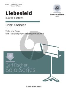 Kreisler Liebesleid -Love's Sorrow Violin and Piano (book with MP3 files) (Intermediate Level)