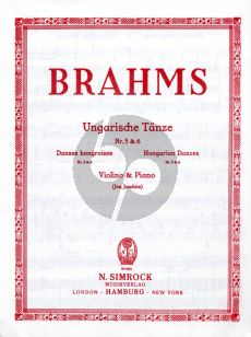 Brahms Ungarische Tanze No. 5 - 6 Violine und Klavier (Joseph Joachim)