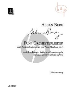5 Orchesterlieder Op.4 Nach Ansichts Kartentexten von Peter Altenburg