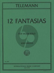 Telemann 12 Fantasias TWV 40:14 - 25 for Violin solo (Edited by Josef Gingold)