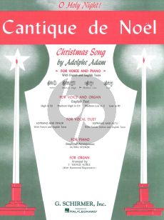 Adam Cantique de Noel (Medium-Low Voice (C)-Piano) (French-English) (Edited Carl Deis)