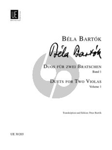 Bartok Duos Vol.1 2 Violas (edited by P. Bartok/Neubauer)