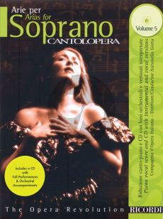 Arias for Soprano Vol.5 Voice-Piano (Bk-Cd) (Cantolopra)