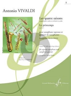 Vivaldi Les quatre saisons - Le printemps Op.8 No.1 Soprano Sax.-4 Sax.(SATB))