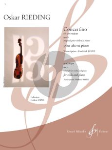 Rieding Concerto G major Op.24 Viola and Piano (Transcription Fr. Forti)