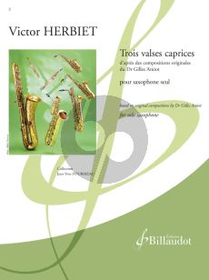 Herbiet Trois valses caprices for Solo saxophone