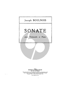 Boulnois Sonate g-moll Violoncello und Klavier