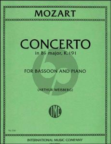 Mozart Concerto B-flat major KV 191Bassoon-Piano (Arthur Weisberg)