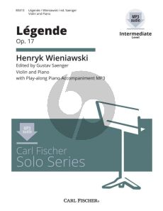 Wieniawsky Legende Op.17 Violin-Piano (Book with Download Code) (Edited by Gustav Saenger) (Intermediate Level)