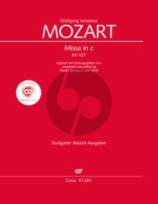 Mozart Mass c-minor KV 427 Soli-Choir-Orch. Full Score (completed and edited by Frieder Bernius & Uwe Wolf)