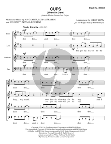 Cups (When I'm Gone) (from Pitch Perfect) (arr. Kirby Shaw)