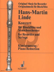 Linde Concerto (1991) Alto, Sopranino or Bass Recorder and String Orchestra Edition voor Recorders and Piano