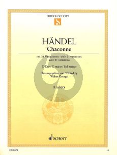 Handel Chaconne G dur mit 21 Variationen HWV 435 (ed. Walter Georgii)