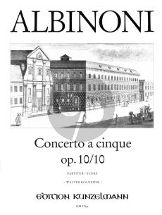Albinoni Concerto C-Dur Op.10 / 10 Violine-Streicher-Bc (Partitur) (Walter Kolneder)