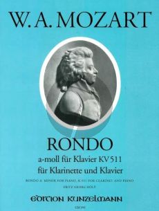 Mozart Rondo a-moll KV 511 Klarinette und Klavier (Fritz-Georg Höly)