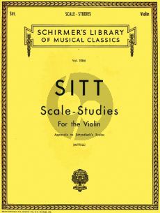 Sitt Scale Studies Violine (Appendix to Schradieck's Scales)