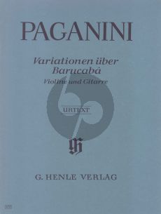 Paganini Variationen über Barucaba Op.14 (Violine-Git.) (Henle-Urtext)