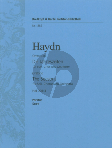 Haydn Die Jahreszeiten (Seasons) Hob XXI:3 Oratorium (Soli Gemischtes Chor und Orchester) (Orchesterpartitur)
