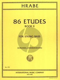 Hrabe 86 Etudes Vol.2 for String Bass (Franz Simandl and Fred Zimmermann)