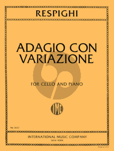 Respighu Adagio con Variazioni Violoncello-Piano