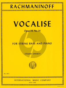 Rachmaninoff Vocalise Op.34 No.14 Double Bass and Piano (Stuart Sankey) (solo tuning)