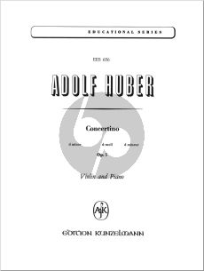 Huber Schüler-Concertino d-moll Op.5 fur Violine und Klavier