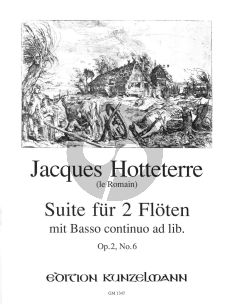 Hotteterre Suite a deux Flutes Op. 2 No. 6 (Bc ad lib.) (Enikő Gyenge)