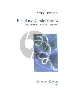 Bowen Phantasy Quintet Op.93 Bass Clar.-String Quartet (Score/Parts)