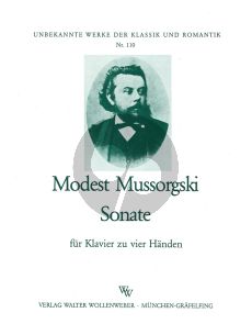 Mussorgski Sonate C-Dur for Piano 4 Hands