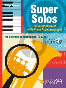 Sparke Super Solos for Baritone or Euphonium (TC/BC) (10 selected Solos) (Book with Audio online)