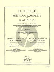 Klose Methode Complete de Clarinette volume 2 (French / English / Spanish)
