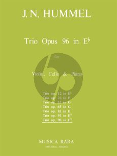 Hummel Trio E-flat Major Op.96 Violin-Violoncello-Piano