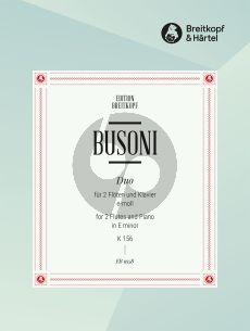 Busoni Duo e-minor Op.43 K 156 2 Flutes andPiano (Score/Parts) (Jutta Theurich)