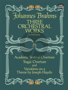 Brahms 3 Orchestral Works Fullscore