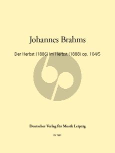 Der/Die Herbst op.104 nr.5 (SATB) (Hofmann)